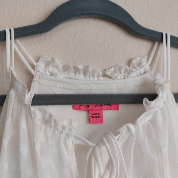 BETSEY JOHNSON BLOUSON WHITE MAXI DRESS NWT! - Picture 12 of 14